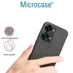 Microcase OnePlus Nord 2T Fabrik Serisi Kumaş ve Deri Desen Kılıf