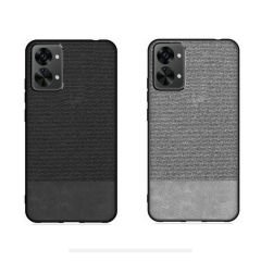 Microcase OnePlus Nord 2T Fabrik Serisi Kumaş ve Deri Desen Kılıf