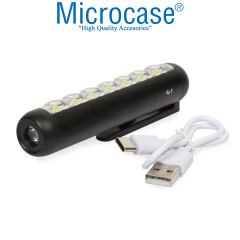 Microcase Şarjlı Mıknatıslı Cep ve El Feneri Avcılık Kamp - AL3593