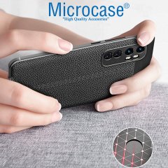 Microcase Xiaomi Mi Note 10 Lite Leather Tpu Silikon Kılıf - Siyah