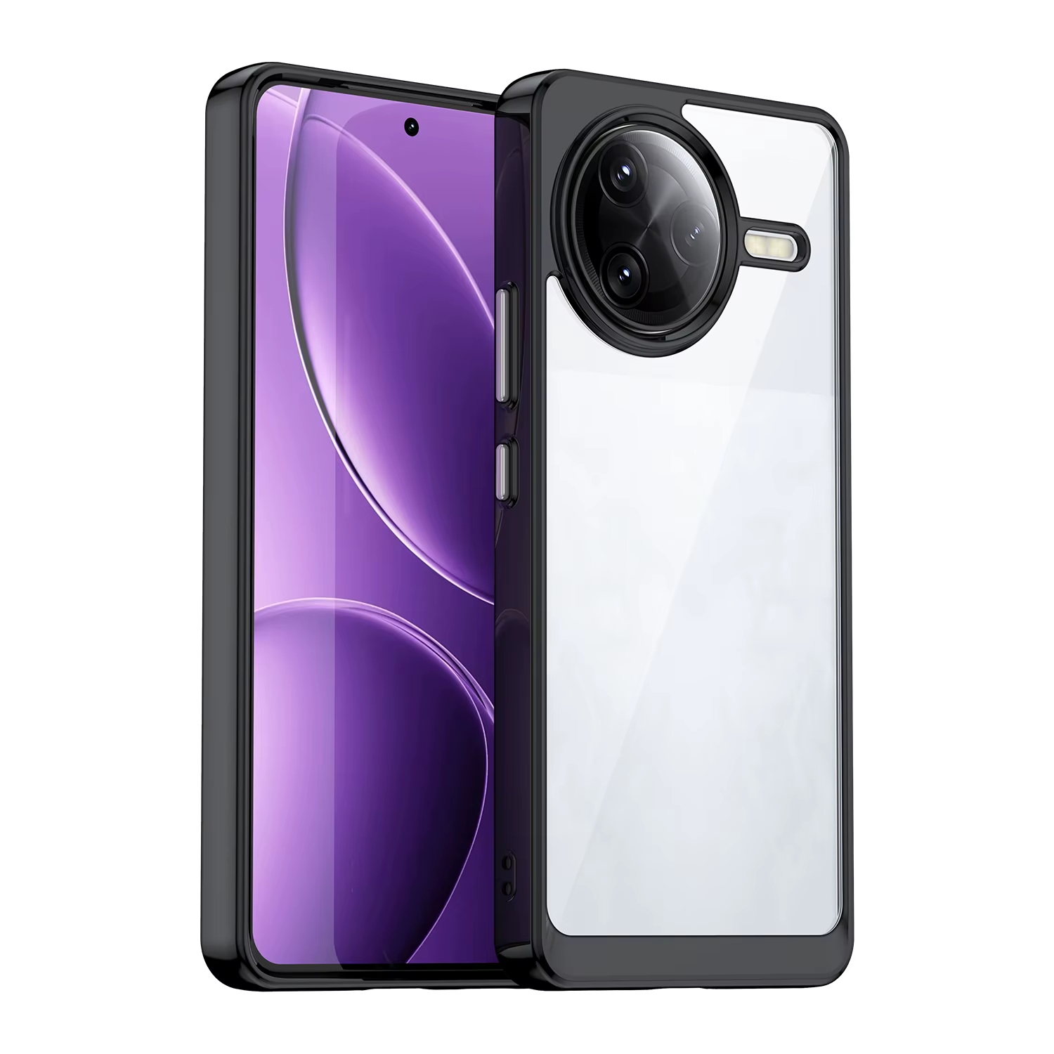 Microcase Xiaomi Redmi Poco F7 Ultra/K80 Pro Luna Serisi Köşe Korumalı Sert Rubber Kılıf - AL3422 Siyah
