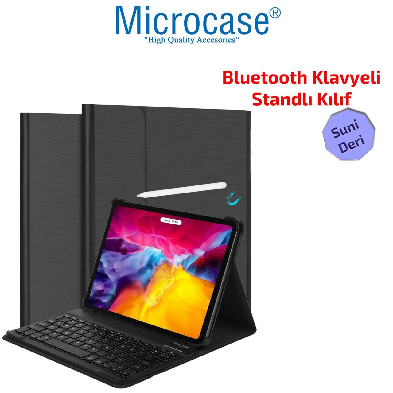 Microcase iPad Pro 11 2022 Tablet Bluetooth Klavyeli Standlı Kılıf - BKK1