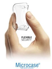 Microcase Apple Watch Seri 5 44 mm Önü Kapalı Tasarım Silikon Kılıf - Şeffaf