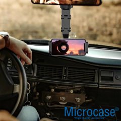 Microcase Araç İçi Dikiz Aynası Koltuk Arkası Mutfak Telefon Tutucu - AL3245 Siyah-Gri