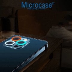 Microcase iPhone 13 Fosfor Işıklı Kamera Camı Lens Koruyucu Halka Set - Yeşil AL2883
