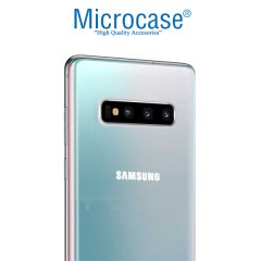 Microcase Samsung Galaxy S10 Plus Kamera Lens Koruma Halkası - Açık Tasarım Gümüş