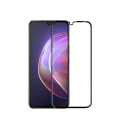 Microcase Vivo V21 Tam Kaplayan Çerçeveli Ekran Koruyucu - Siyah