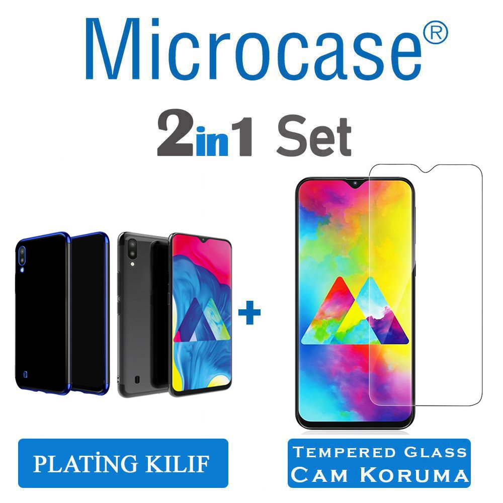 Samsung Galaxy M10 Plating Silikon Kılıf + CAM (SEÇ)