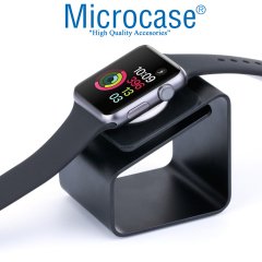 Microcase Apple Watch Seri 5 40 mm için Alüminyum Şarj Standı - Siyah
