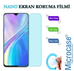 Microcase Realme XT Focus Serisi Yüzük Standlı Silikon Kılıf - Siyah + Nano Esnek Ekran Koruma Filmi