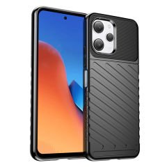 Microcase Xiaomi Redmi Note 12R 6.79 inch Thunder Serisi Darbeye Dayanıklı Silikon Kılıf - Siyah AL3421