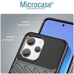 Microcase Xiaomi Redmi Note 12R 6.79 inch Thunder Serisi Darbeye Dayanıklı Silikon Kılıf - Siyah AL3421