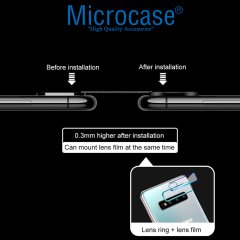 Microcase Samsung Galaxy S10 Plus Kamera Lens Koruma Halkası - Açık Tasarım Mavi