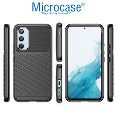 Microcase Samsung Galaxy A54 5G Thunder Serisi Darbeye Dayanıklı Silikon Kılıf - Siyah AL3421