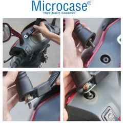 Microcase Universal Su Geçirmez Bisiklet Motosiklet Telefon Tutucu Siyah - AL3588