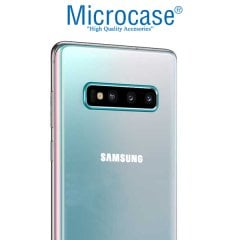 Microcase Samsung Galaxy S10 Plus Kamera Lens Koruma Halkası - Açık Tasarım Mavi