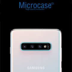 Microcase Samsung Galaxy S10 Plus Kamera Lens Koruma Halkası - Açık Tasarım Mavi