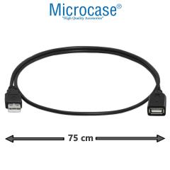 Microcase Hızlı USB 2.0 Uzatma Kablosu Dişi-Erkek Adaptör - 75 cm AL2855