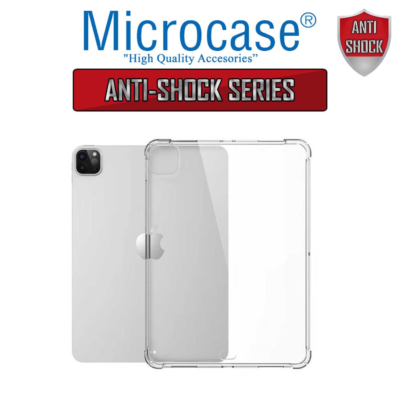 Microcase iPad Pro 11 2022 Anti Shock Series Silikon Tpu Soft Kılıf - Şeffaf AL3308