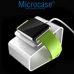 Microcase Apple Watch Seri 5 40 mm için Alüminyum Şarj Standı - Gümüş
