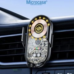 Microcase Araç İçi 360 Dönerli Manyetik Sensörlü Wireless Kablosuz Şarj Özellikli Telefon Tutucu - AL4328