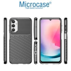Microcase Samsung Galaxy A34 5G Thunder Serisi Darbeye Dayanıklı Silikon Kılıf - Siyah AL3421