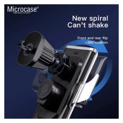 Microcase L9 Araç İçi 360 Dönerli Manyetik Sensörlü Wireless Kablosuz Şarj Özellikli Telefon Tutucu - AL4329