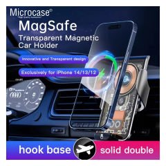Microcase L9 Araç İçi 360 Dönerli Manyetik Sensörlü Wireless Kablosuz Şarj Özellikli Telefon Tutucu - AL4329