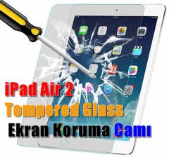 Apple iPad 6 Air 2 Tempered Glass Cam Koruma