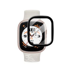 Microcase Honor Watch 4 Tam Kaplayan Kavisli Ekran Koruyucu 3D Pet Film - Siyah AL3385