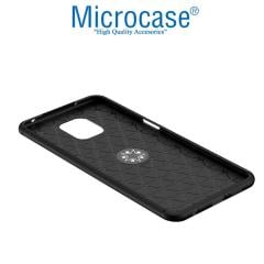 Microcase Xiaomi Redmi Note 10 Lite Focus Serisi Yüzük Standlı Silikon Kılıf - Siyah