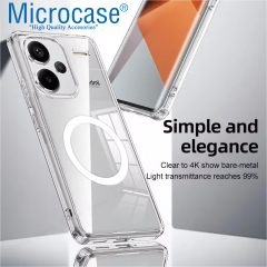 Microcase Xiaomi Redmi Note 13 Pro Plus için Magsafe Manyetik Darbeye Dayanıklı Yarı Esnek Plastik TPU  Kılıf - AL8115