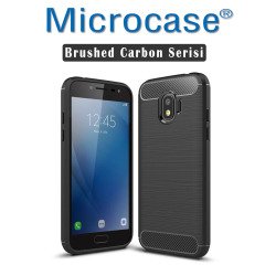 Samsung J2 Pro 2018 Carbon Fiber Silikon Kılıf + Cam (seçenekli)