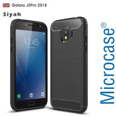 Samsung J2 Pro 2018 Carbon Fiber Silikon Kılıf + Cam (seçenekli)