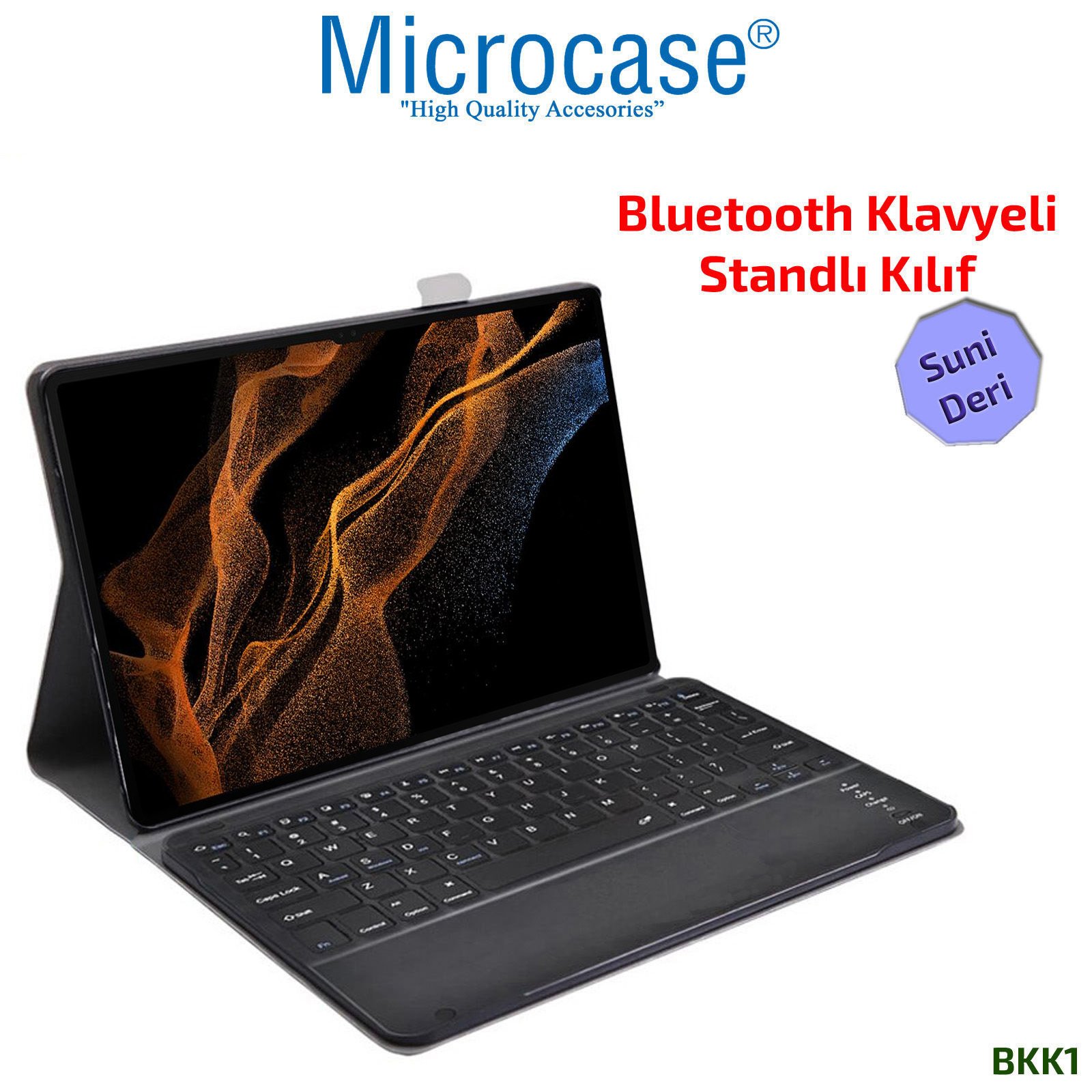 Microcase Samsung Galaxy S8 Ultra X900 14.6 inch Tablet Bluetooth Klavyeli Standlı Kılıf - BKK1