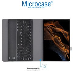 Microcase Samsung Galaxy S8 Ultra X900 14.6 inch Tablet Bluetooth Klavyeli Standlı Kılıf - BKK1