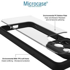 Microcase Xiaomi Redmi Note 14 Pro 5G Luna Serisi Köşe Korumalı Sert Rubber Kılıf - AL3422 Siyah