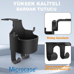 Microcase Oto Araç Bardak ve Telefon Tutucu Eşya Poşet Şemsiye Askılığı 3in1 Set AL4463
