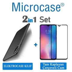 Xiaomi Mi 9 Elektrocase Silikon Kılıf + Tam Kaplayan Cam