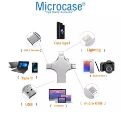 Microcase Android Type-C Lightning to USB 3.0 Çevirici Flash Disk Mouse Klavye Bağlantı Kiti -AL2742