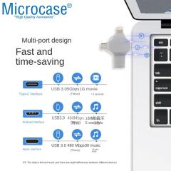 Microcase Android Type-C Lightning to USB 3.0 Çevirici Flash Disk Mouse Klavye Bağlantı Kiti -AL2742