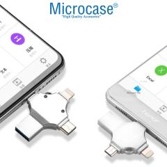 Microcase Android Type-C Lightning to USB 3.0 Çevirici Flash Disk Mouse Klavye Bağlantı Kiti -AL2742