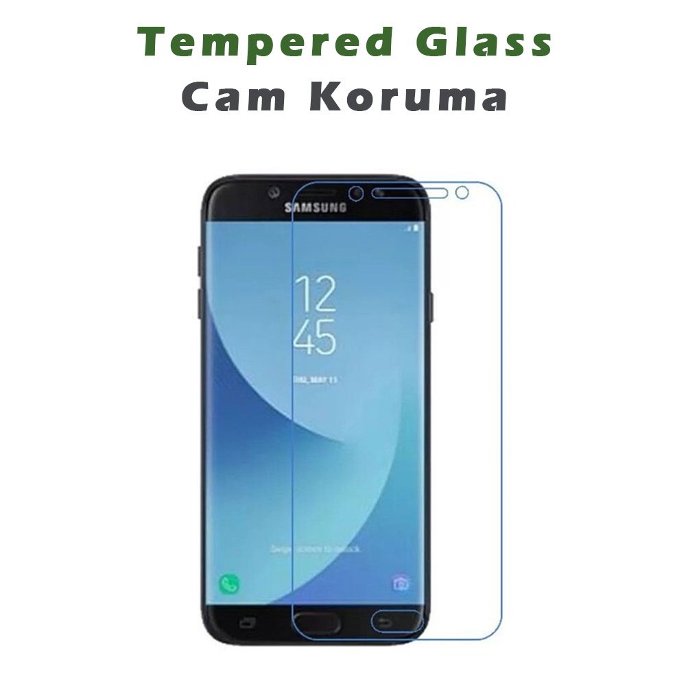 Samsung J2 Pro 2018 Tempered Glass Cam Ekran Koruyucu