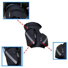 Microcase Motosiklet Reflektörlü 3 Bölmeli Çanta Bel Bacak Bağlamalı - AL3253