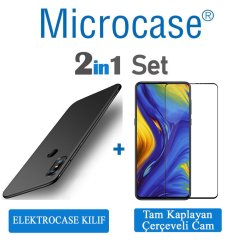 Xiaomi Mi Mix 3 Elektrocase Silikon Kılıf + Tam Kaplayan Cam