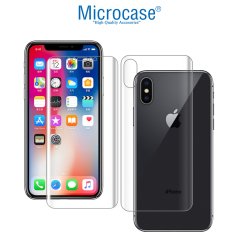 Microcase iPhone XS Full Ön Arka Kaplama TPU Soft Koruma Filmi