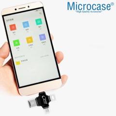 Microcase Android Type-C Lightning SD Kart Okuyucu - Siyah AL2744
