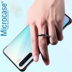 Microcase Oppo A91 - Oppo Reno3 Frameless Serisi Sert Rubber Kılıf - Siyah