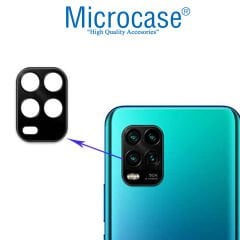 Microcase Xiaomi Mi 10 Lite Kamera Lens Koruma Halkası - Kapalı Tasarım Siyah