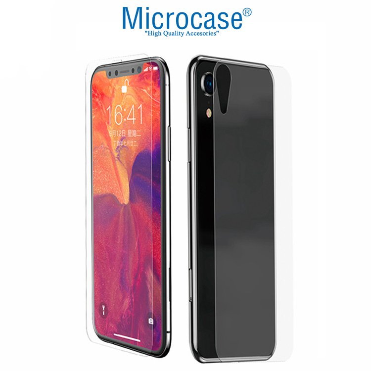 Microcase iPhone XR Full Ön Arka Kaplama TPU Soft Koruma Filmi